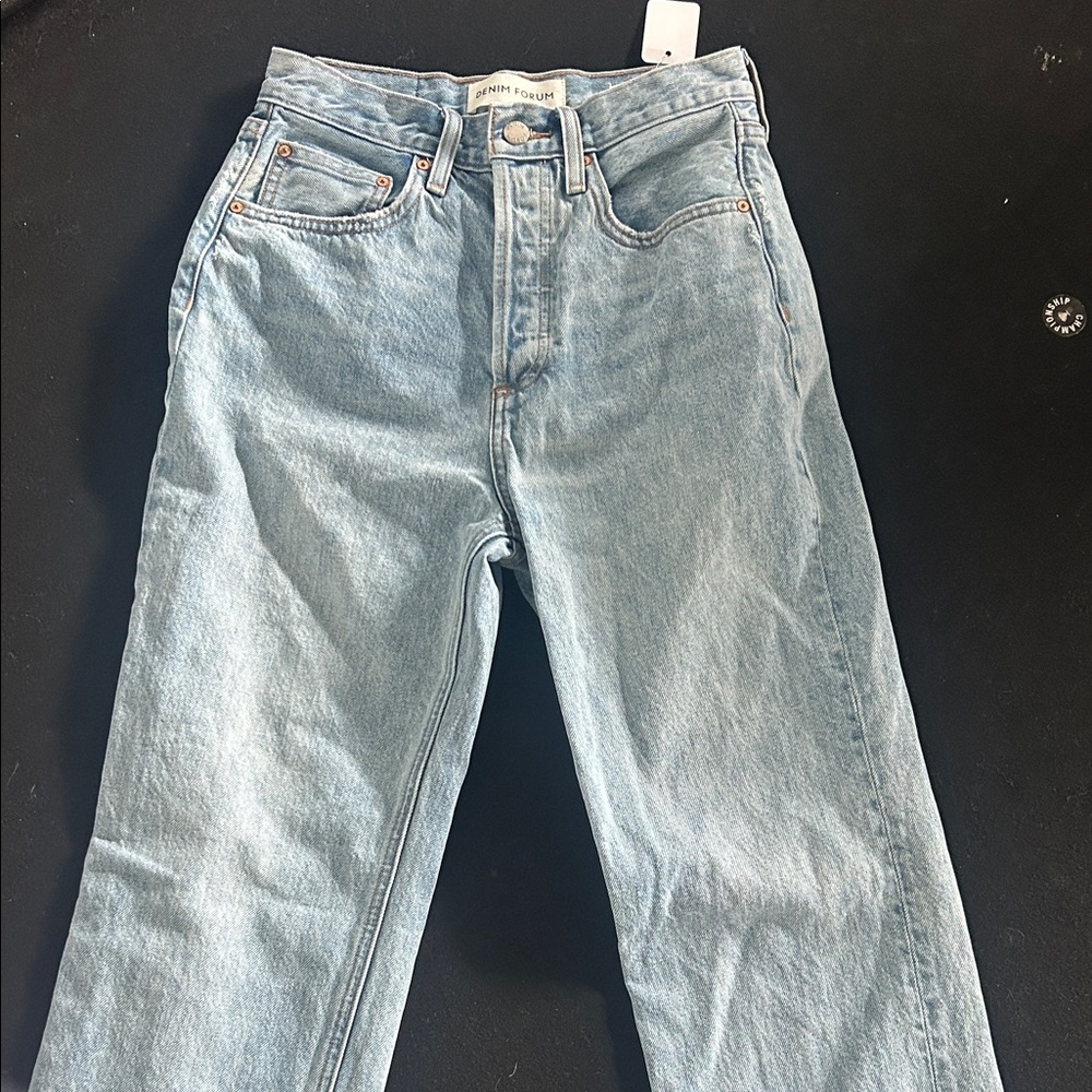 Light Blue High-Waisted Denim Forum Jeans